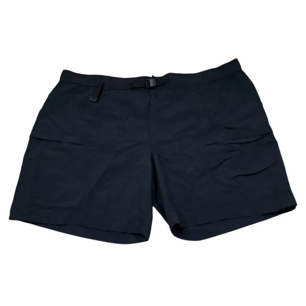 Eddie Bauer Men's Ripstop Tech Cargo Shorts UPF 50+ Black Size XXXL 3XL Belt